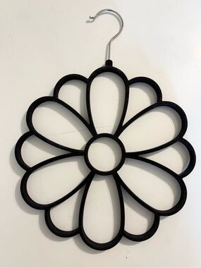 3 for $20 Black Velvet Flower Scarf Hanger Multi Loop Organizer